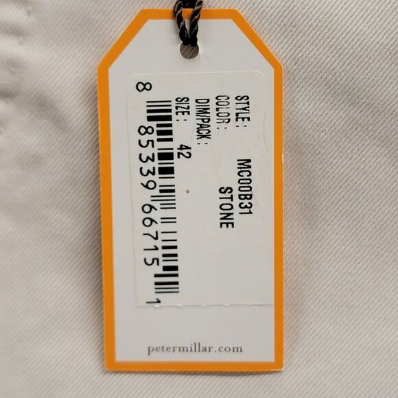 Peter Millar Winston Washed Twill Golf Shorts Mens Size 42 Khaki Tan Stone - Picture 6 of 8